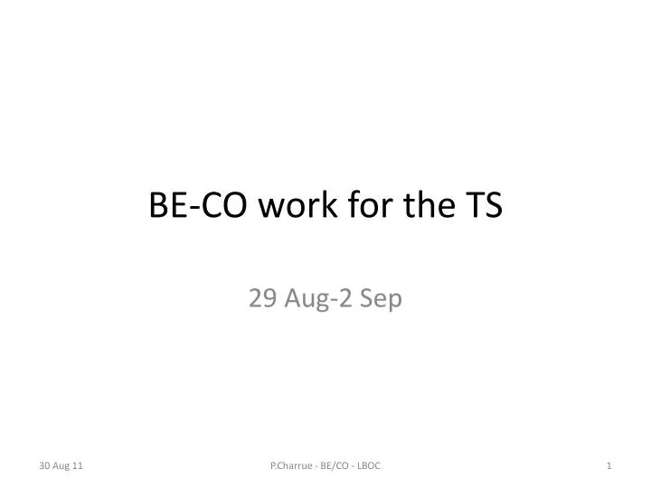 be co work for the ts