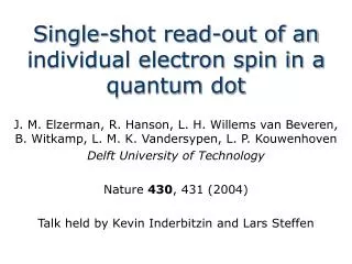 Single-shot read-out of an individual electron spin in a quantum dot