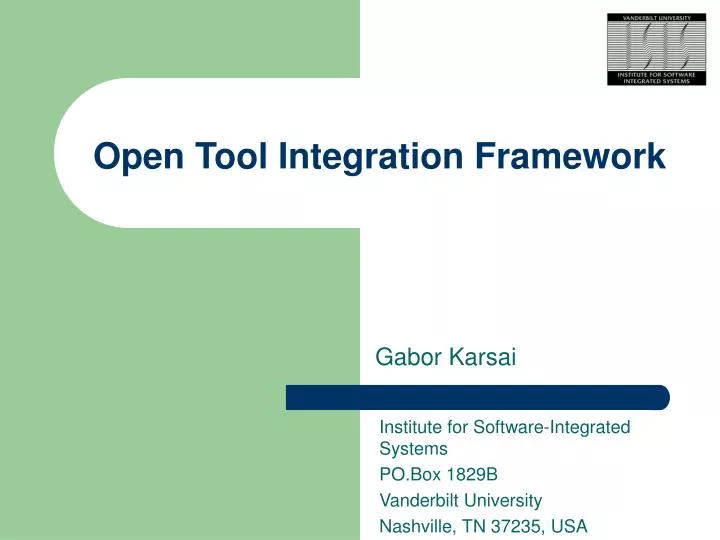 open tool integration framework