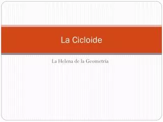 la cicloide