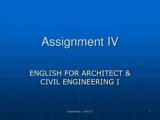 assignment iv