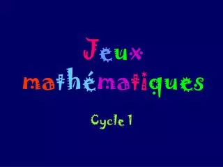 j e u x ma th ma ti ques
