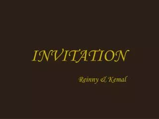 INVITATION Reinny &amp; Kemal