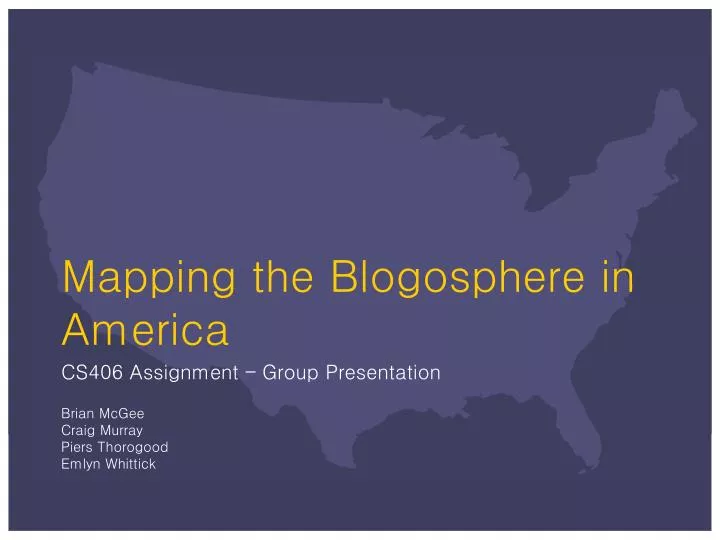 mapping the blogosphere in america