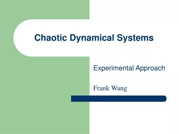 chaotic dynamical systems