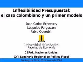 Inflexibilidad Presupuestal: el caso colombiano y un primer modelo