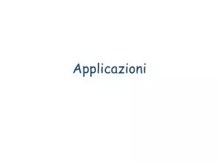 applicazioni