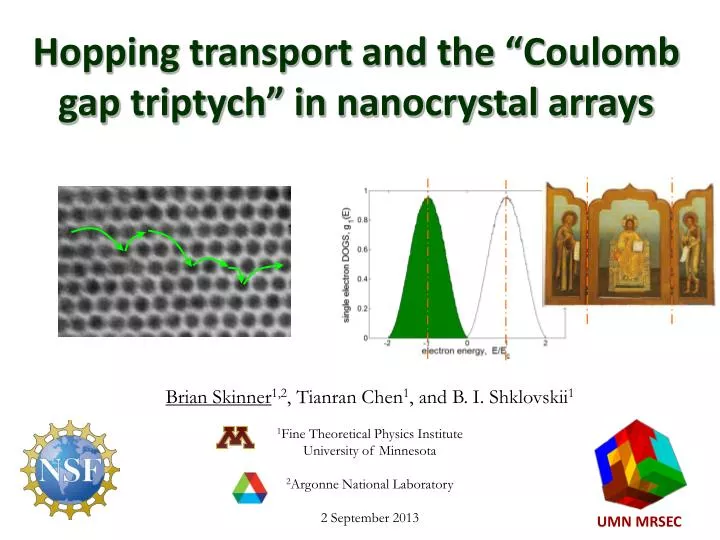 hopping transport and the coulomb gap triptych in nanocrystal arrays