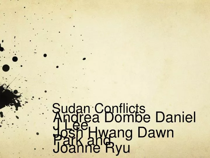sudan conflicts