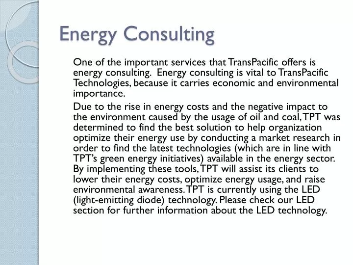 energy consulting