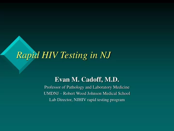 rapid hiv testing in nj