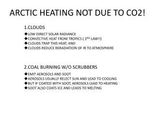 ARCTIC HEATING NOT DUE TO CO2!