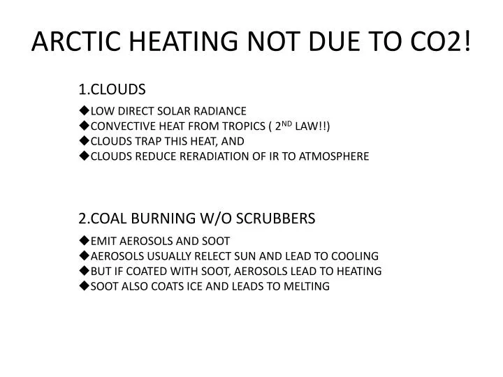arctic heating not due to co2
