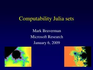 Computability Julia sets