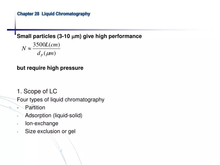 chapter 28 liquid chromatography