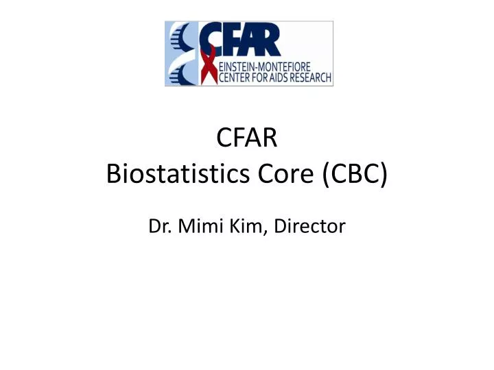 cfar biostatistics core cbc