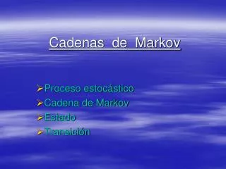 cadenas de markov