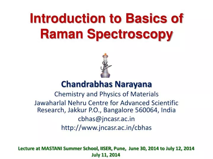introduction to basics of raman spectroscopy