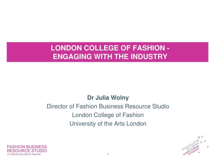 london college of fashion engaging with the industry