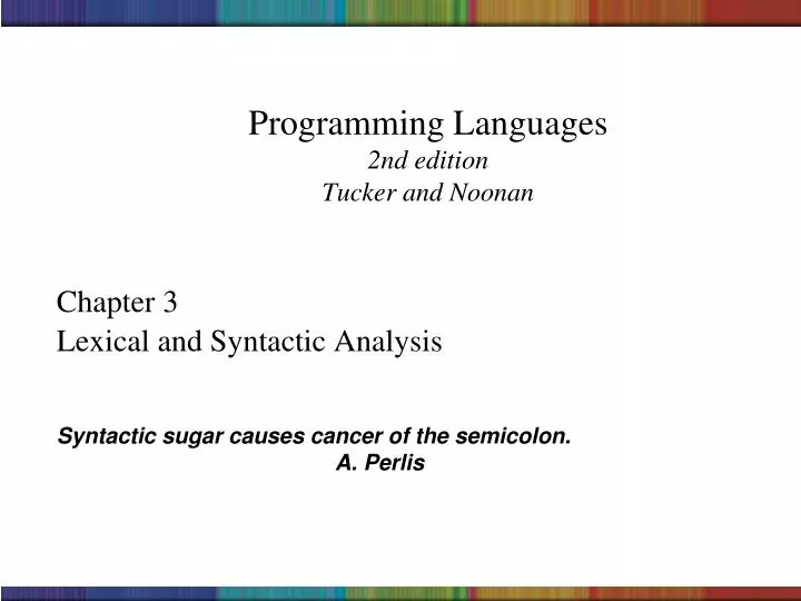 programming languages 2nd edition tucker and noonan