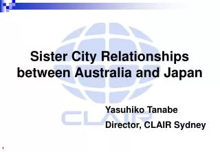 Sister City Relationships between Australia and Japan