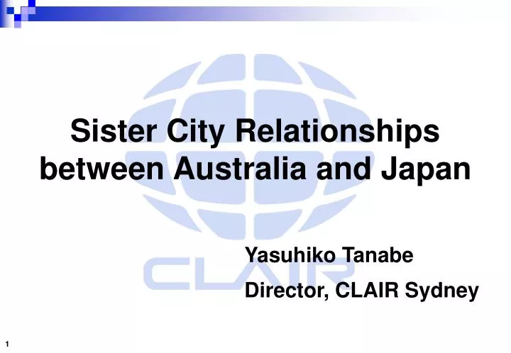 sister city relationships between australia and japan
