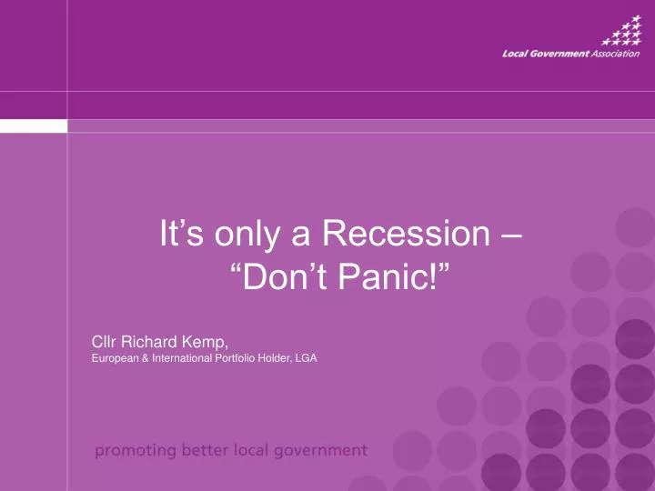 it s only a recession don t panic