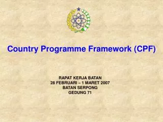 Country Programme Framework (CPF)