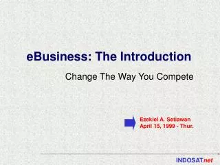 eBusiness: The Introduction