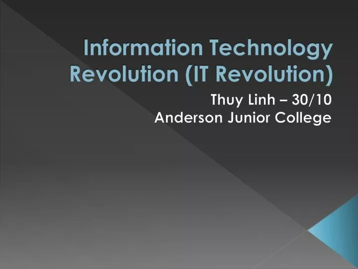 information technology revolution it revolution
