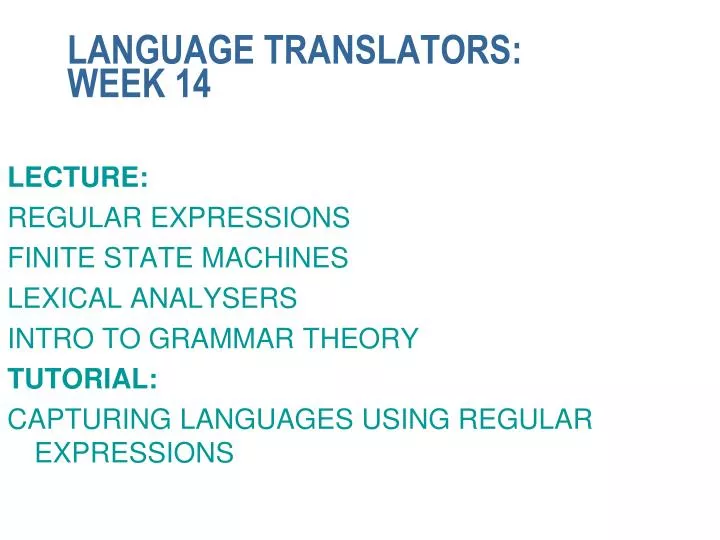 language translators week 14