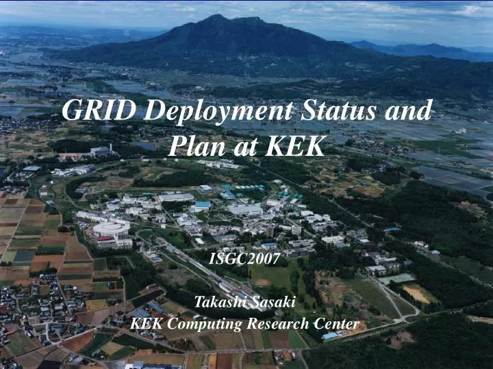 grid deployment status and plan at kek