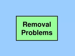 Removal Problems