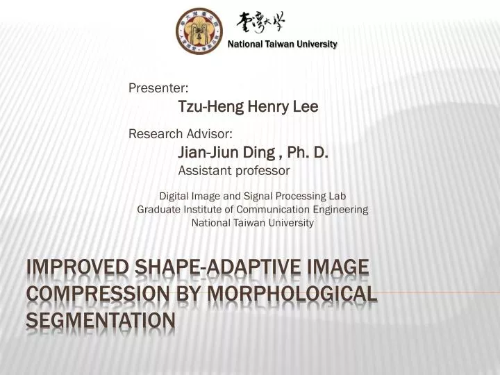 improved shape adaptive image compression by morphological segmentation