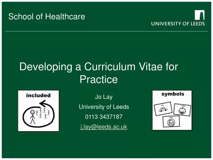 developing a curriculum vitae for practice