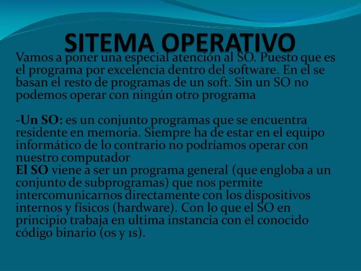 sitema operativo