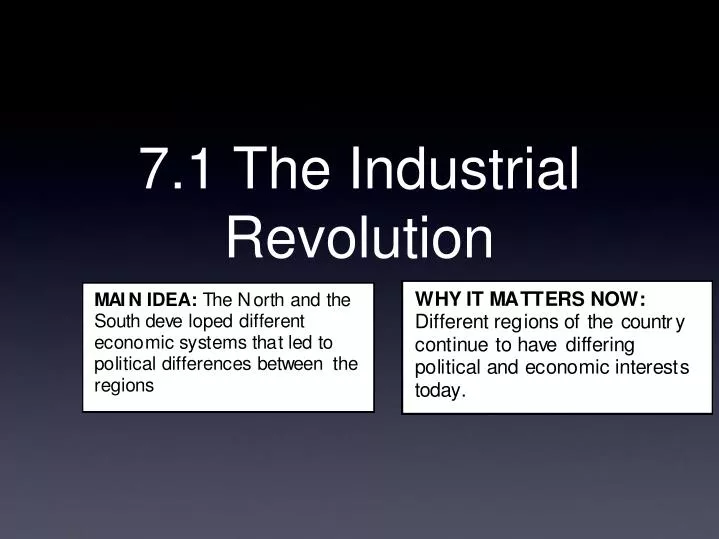 7 1 the industrial revolution