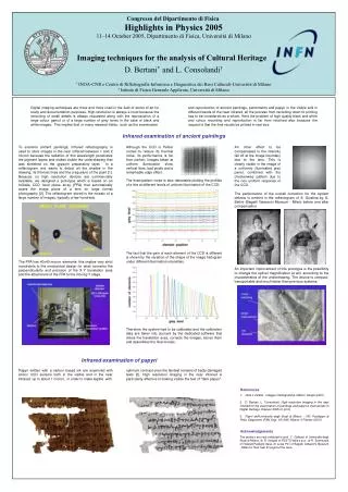 Congresso del Dipartimento di Fisica Highlights in Physics 2005