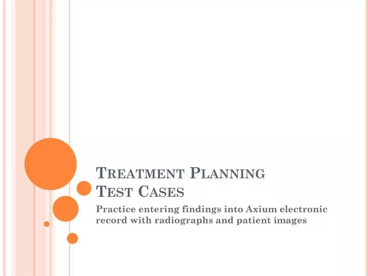 treatment planning test cases