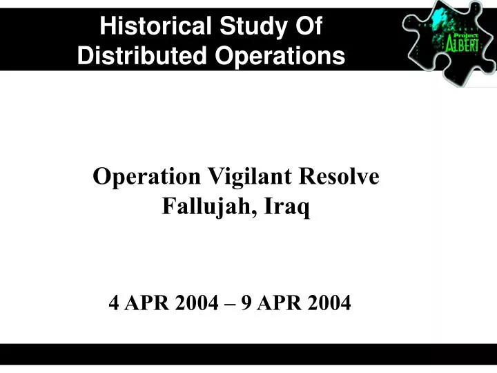 historical study of distributed operations