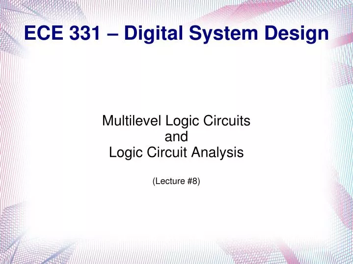 ece 331 digital system design