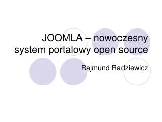 joomla nowoczesny system portalowy open source