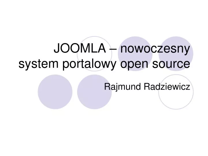 joomla nowoczesny system portalowy open source