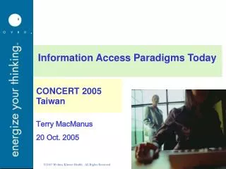 Information Access Paradigms Today