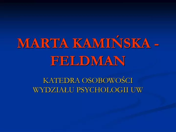 marta kami ska feldman