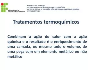 tratamentos termoqu micos