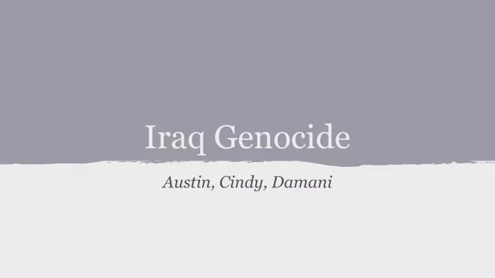 iraq genocide