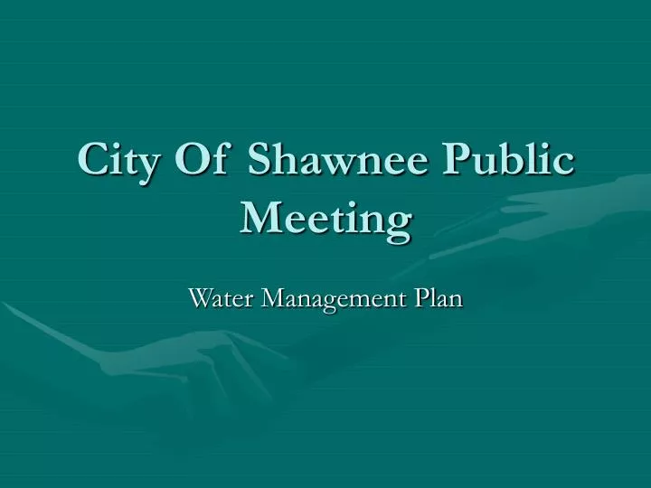 city of shawnee public meeting