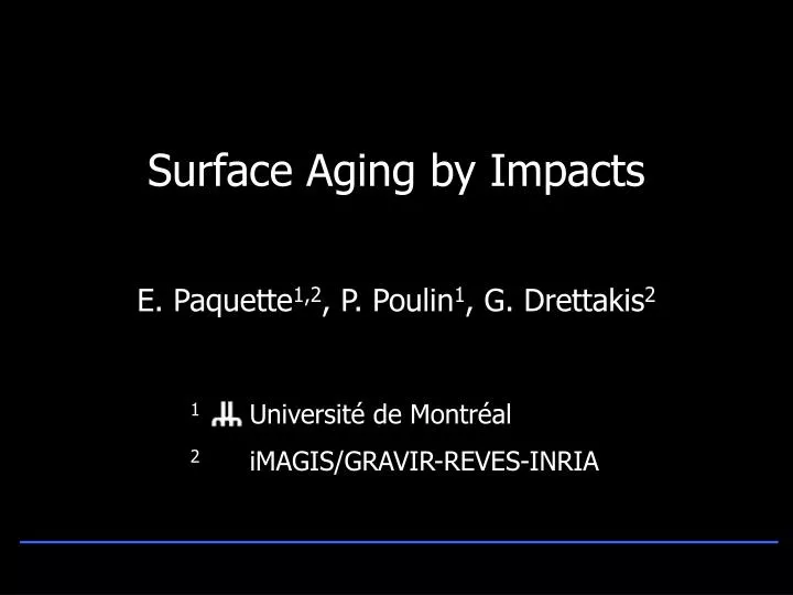 surface aging by impacts