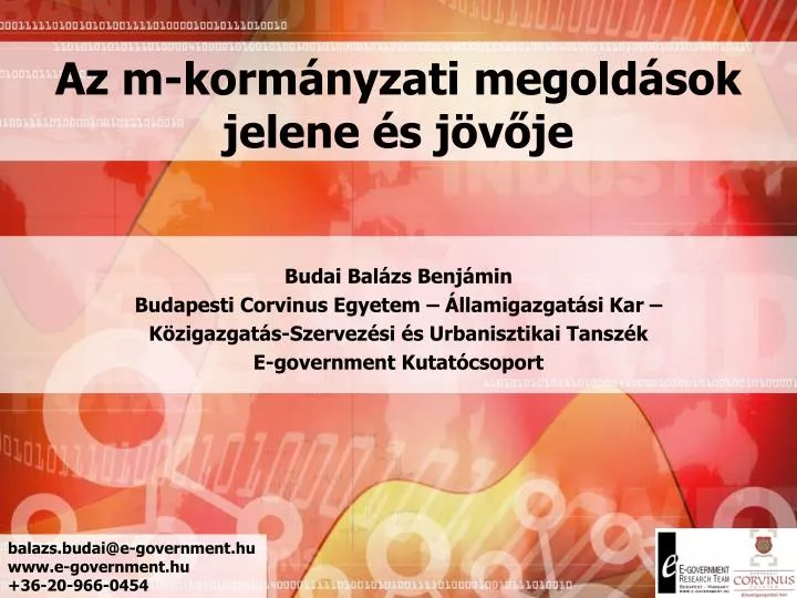 az m korm nyzati megold sok jelene s j v je